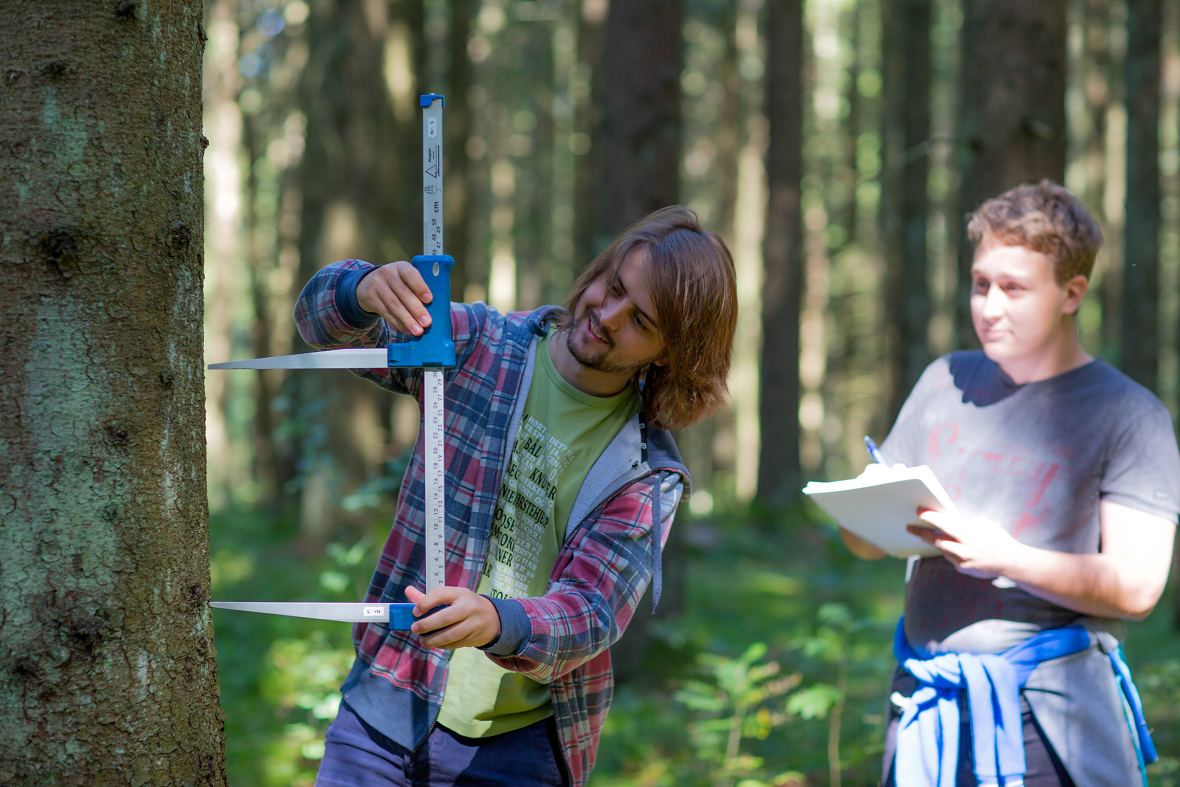 Skogfag er populært blant ungdommen. Dette bildet er tatt ved studiestart 2016 på NMBU.